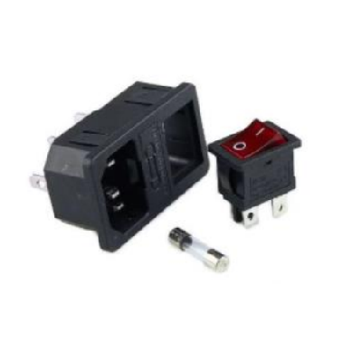 Enchufe con Interruptor 15A IEC320 C14 - efectoLED